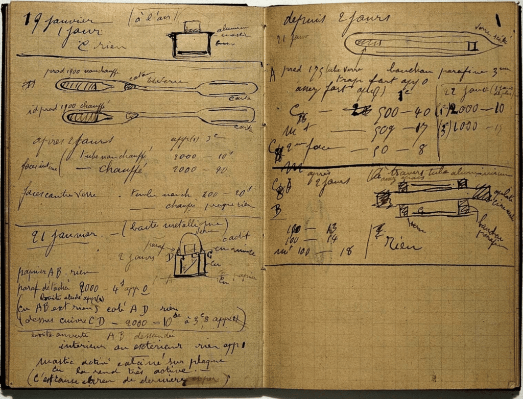 Marie Curie's journal