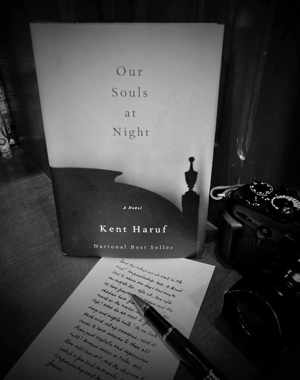 Caption both: Kent Haruf’s novel, Our Souls at Night 📸 : John P Weiss
