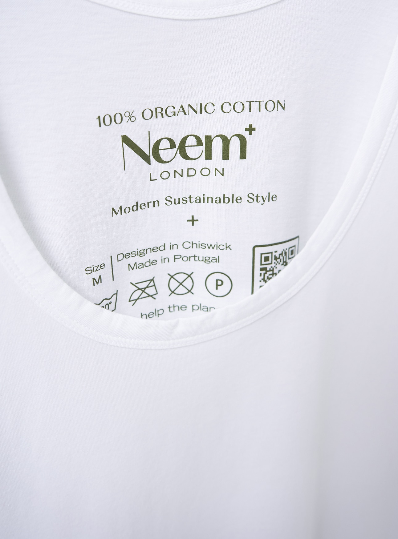 Neem London white organic cotton tee